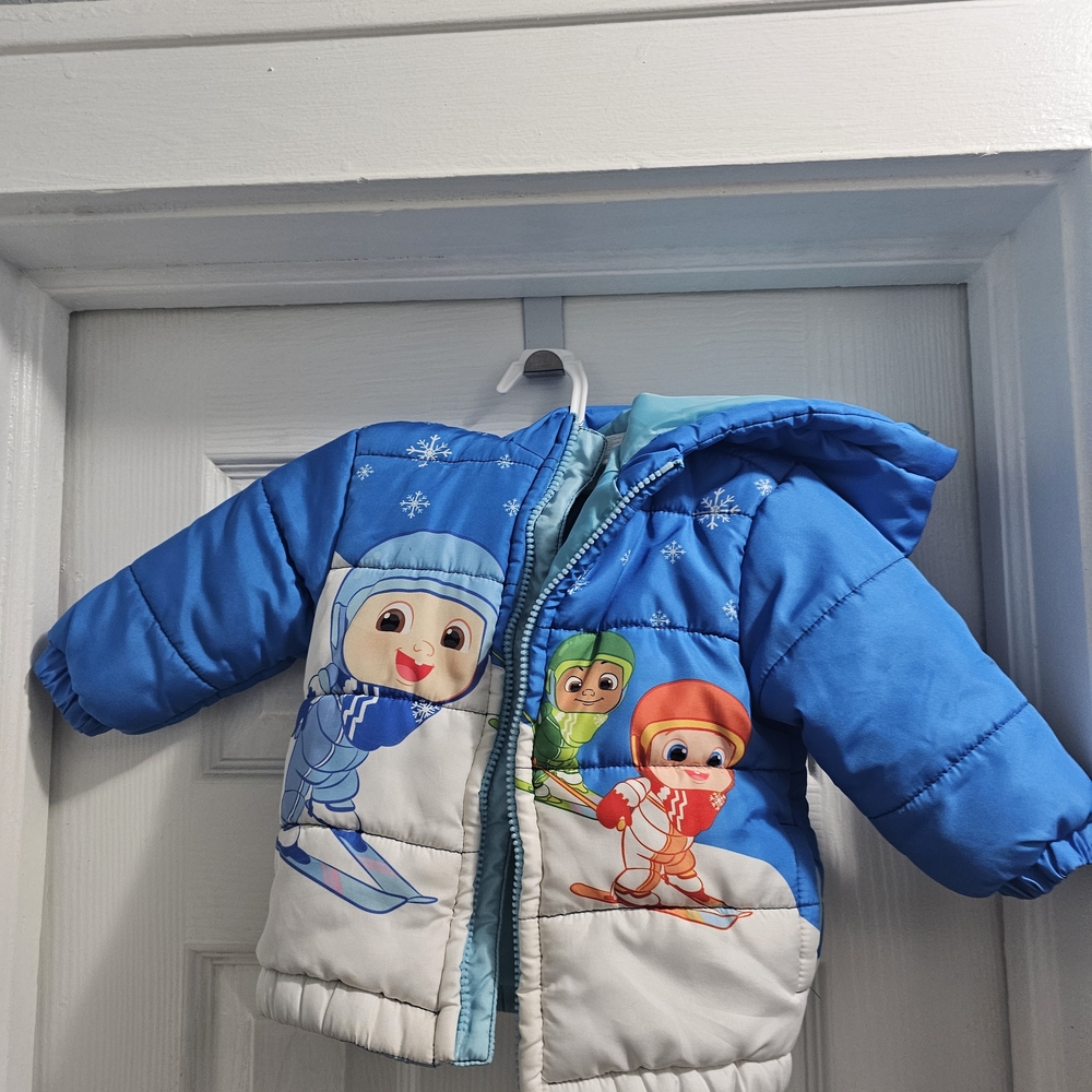 Cocomelon Baby Blue Cartoon Puffer Jacket